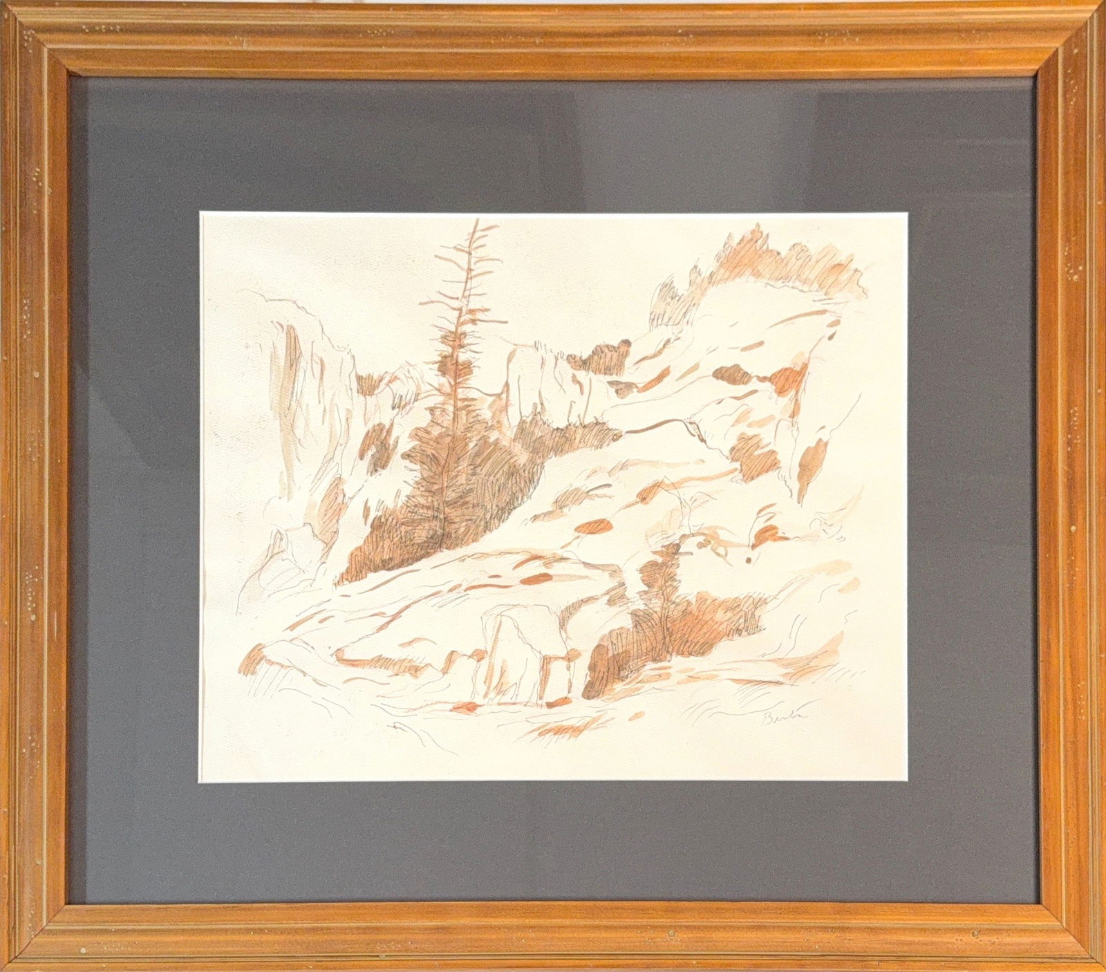 Thomas Hart Benton, Mix-Media/Watercolor on Paper, American (1889 - 1975): Born: 1889. Died: 1975. Thomas Hart Benton (April 15, 1889 - January 19, 1975) was an American painter and muralist. Along with Grant Wood and John Steuart Curry, he was at the forefront of the Region