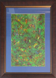 Beauford Delaney, Acrylic on Card Board, African-American (1901 - 1979): Born: 1901 - Knoxville, Tennessee. Died: 1979 - Paris, France. Known for: Lyrical abstract painting, city scenes-jazz. Born in 1901, Beauford Delaney, an expatriate African-American painter, spent his