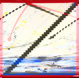 Sam Lewis Francis, Acrylic on Canvas, American (1923 - 1994): Born: 1923 - San Mateo, California. Died: 1994 - Santa Monica, California. Known for: Splatter-stain imagery painting, graphics. Sam Francis was born in San Mateo, California in 1923, the son of a