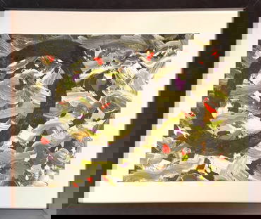 Sol LeWitt, Mix-Media on Board, Russian-Jewish (1928 - 2007): Born: 1928 - Hartford, Connecticut. Died: 2007 - Chester, Connecticut. Known for: Conceptual sculpture, geometric design wall painting. Sol LeWitt was born into a Russian Jewish family in 1928 in