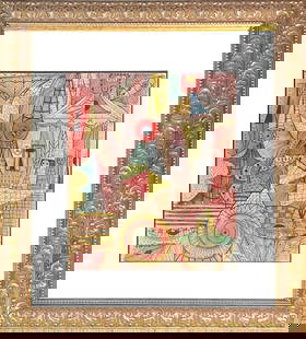 Rene Portocarrero, Geometric Mix Media on Cardboard (1912 - 1985): Born: 1912 - Havana, Cuba. Died: 1985 - Havana, Cuba. Known for: Figure painting, set design, book illustration, ceramics, sculpture. Rene Portocarrero was a Cuban artist born in the neighborhood of E