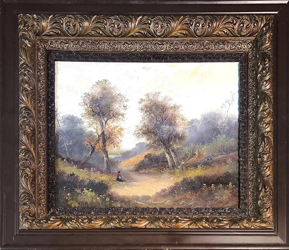 Jules Dupre, Oil on Canvas, French (1811 - 1889): Born: 1811 - Nantes, France. Died: 1889 - L'Isle-Adam, France. Known for: Barbizon style landscape painting. Jules Dupré (April 5, 1811-October 6, 1889), French painter, was one of the chief members