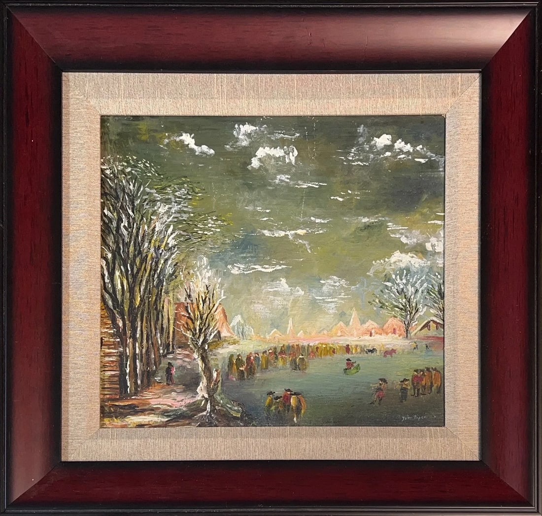 John Egerton Christmas Piper, Oil on Wood Board, English (1903 - 1992) (1 of 5)