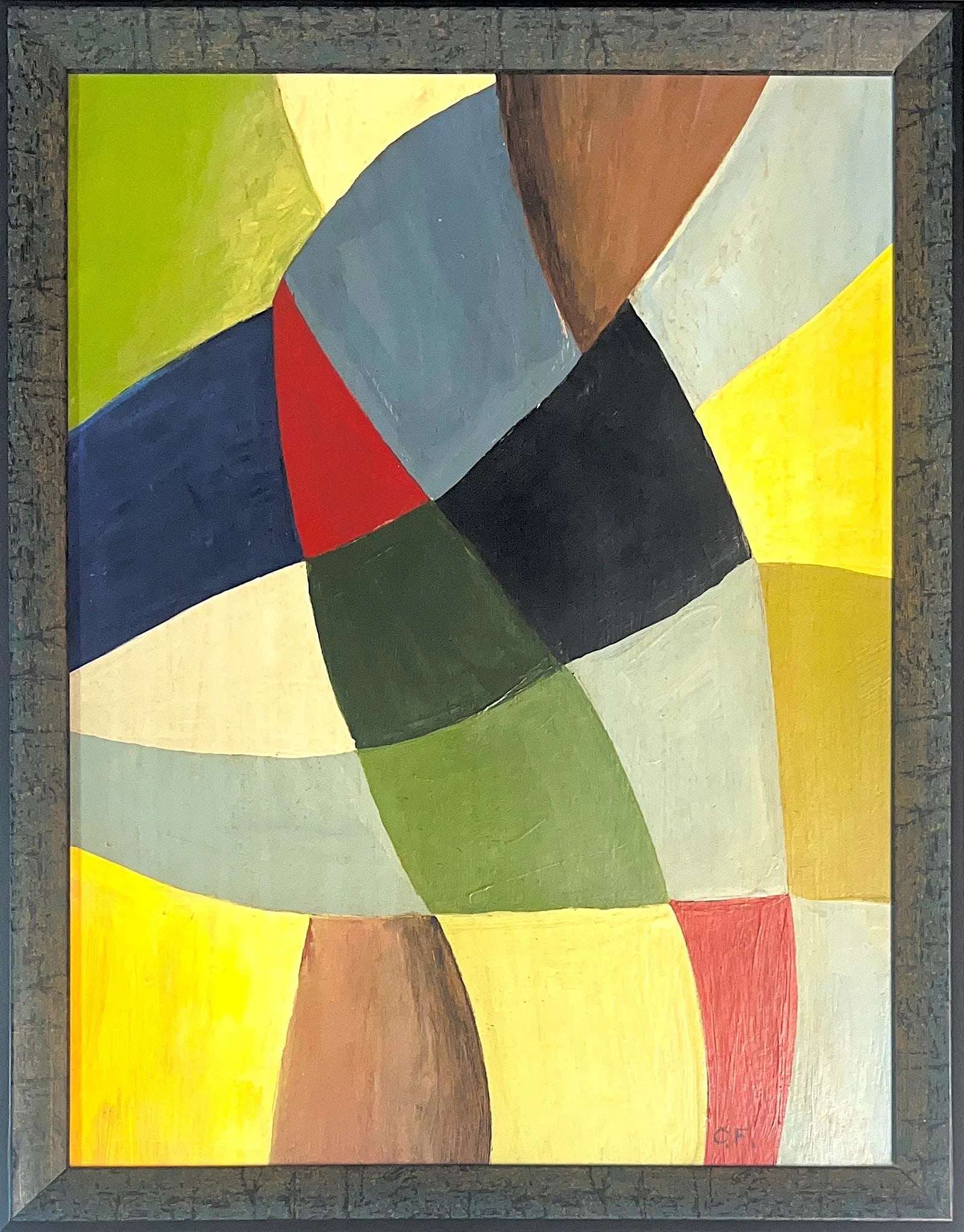 Otto Freundlich, Oil on Panel, German Painter (1878 - 1943): Born: 1878 - Stolp, Prussia. Died: 1943 - Majdanek Concentration Camp, Poland. Known for: Abstract geometric painting, sculpture. Otto Freundlich (10 July 1878 – 9 March 1943) was a German painter a
