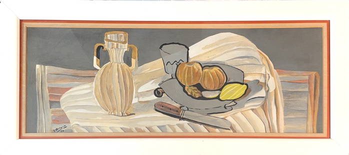 Georges Braque, Watercolor on Paper, French (1882 - 1963): Born: 1882 - Argenteuil-sur-Seine, France. Died: 1963 - Paris, France. Known for: Cubist interior and still-life painting, collage, lithography. Georges Braque was born on May 13, 1882, in Argenteuil-