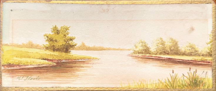 Martin Johnson Heade, Watercolor on Paper, American (1819 - 1904): Born: 1819 - Lumberville, Pennsylvania. Died: 1904 - St Augustine, Florida. Known for: Sea-landscape painting, hummingbirds, orchids. An artist whose body of work ranges from Victorian floral