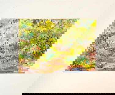 Nell Blair Walden Blaine, Watercolor on Paper, American (1922 - 1996): Born: 1922 - Richmond, Virginia. Died: 1996 - New York City. Known for: Modernist-leaning landscape, still life, etching, mural. Name variants: Nell Blaine Bass. Nell Blaine, painter of still
