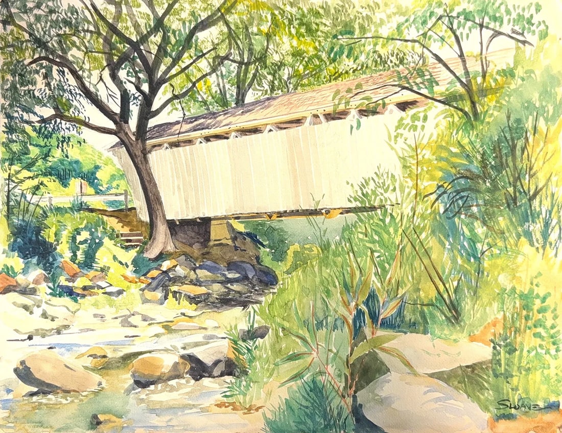 Eric Sloane, Watercolor on Paper, American (1905 - 1985): Born: 1905 - New York City. Died: 1985 - New York City. Known for: Rural landscape painting, book illustration. ERIC SLOANE (1905-1985). Eric Sloane was born Everard Jean Hinrichs in New York City. Hi