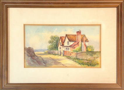 John Arthur Malcolm Aldridge, Watercolor on Paper, English (1905 - 1983): Born: 1905 - Woolrich, England. Died: 1983. Known for: Landscape painting, drawing, design, teaching. John Aldridge RA (26 July 1905 - 1983) was an accomplished oil painter, skilled draftsmen,