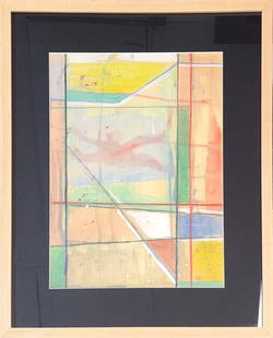Richard Diebenkorn, Watercolor/Mix-Media on Card Board, Portlander (1922 - 1993): Born: 1922 - Portland, Oregon. Died: 1993 - Berkeley, California. Known for: Bay-Area figurative and abstract expressionist painting. Name variants: Richard Clifford Diebenkorn. Born in