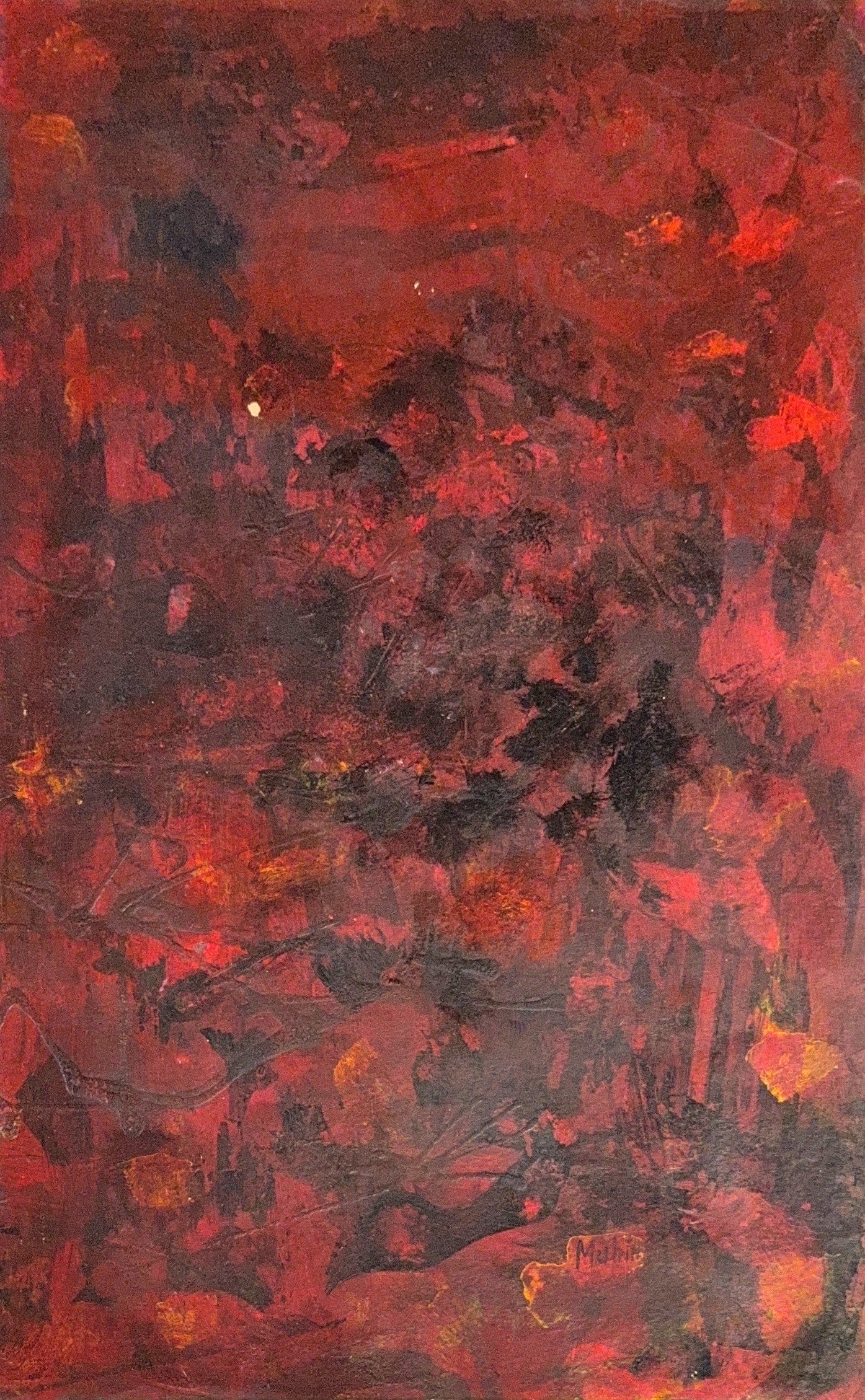 Orhon Mubin, Mix-Media on Paper, Turkish (1924 - 1981) (1 of 6)