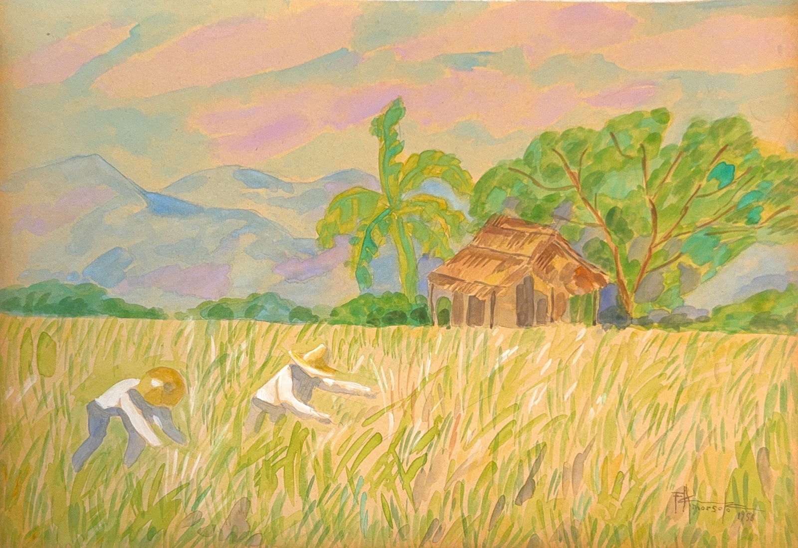 Fernando Cueto Amorsolo, Watercolor on Paper, Filipino (1892 - 1972) (1 of 6)