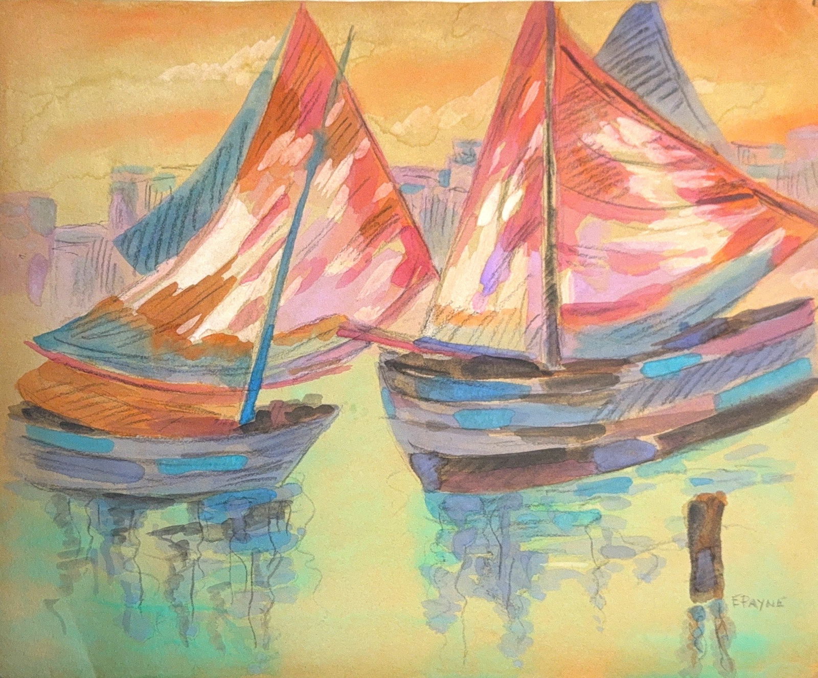 Edgar Payne, Watercolor on Paper, American (1883 - 1947): Born: March 1, 1883. Died: April 8, 1947. Known for : Western landscape and waterscape painting. Edgar Alwin Payne was active/lived in California, Missouri. He is known for Western landscape and water