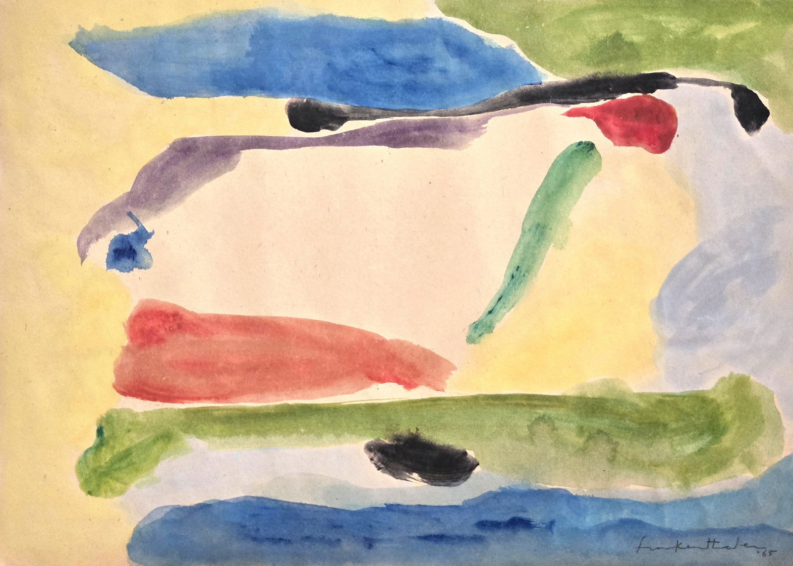 Helen Frankenthaler, Acrylic on Paper, American (1928 - 2011) (1 of 6)