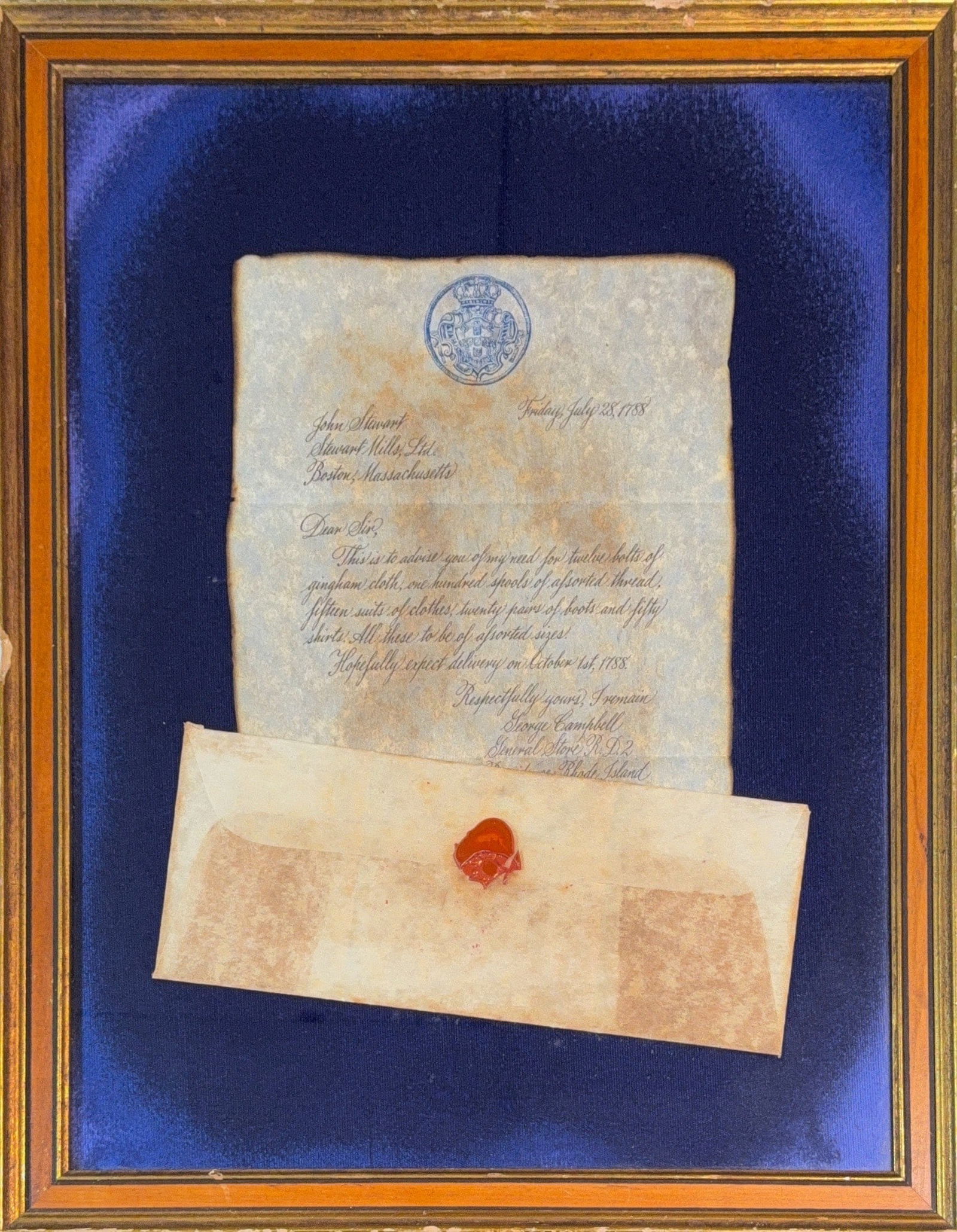 Letter and Envelope from (July 28, 1788) (1 of 6)