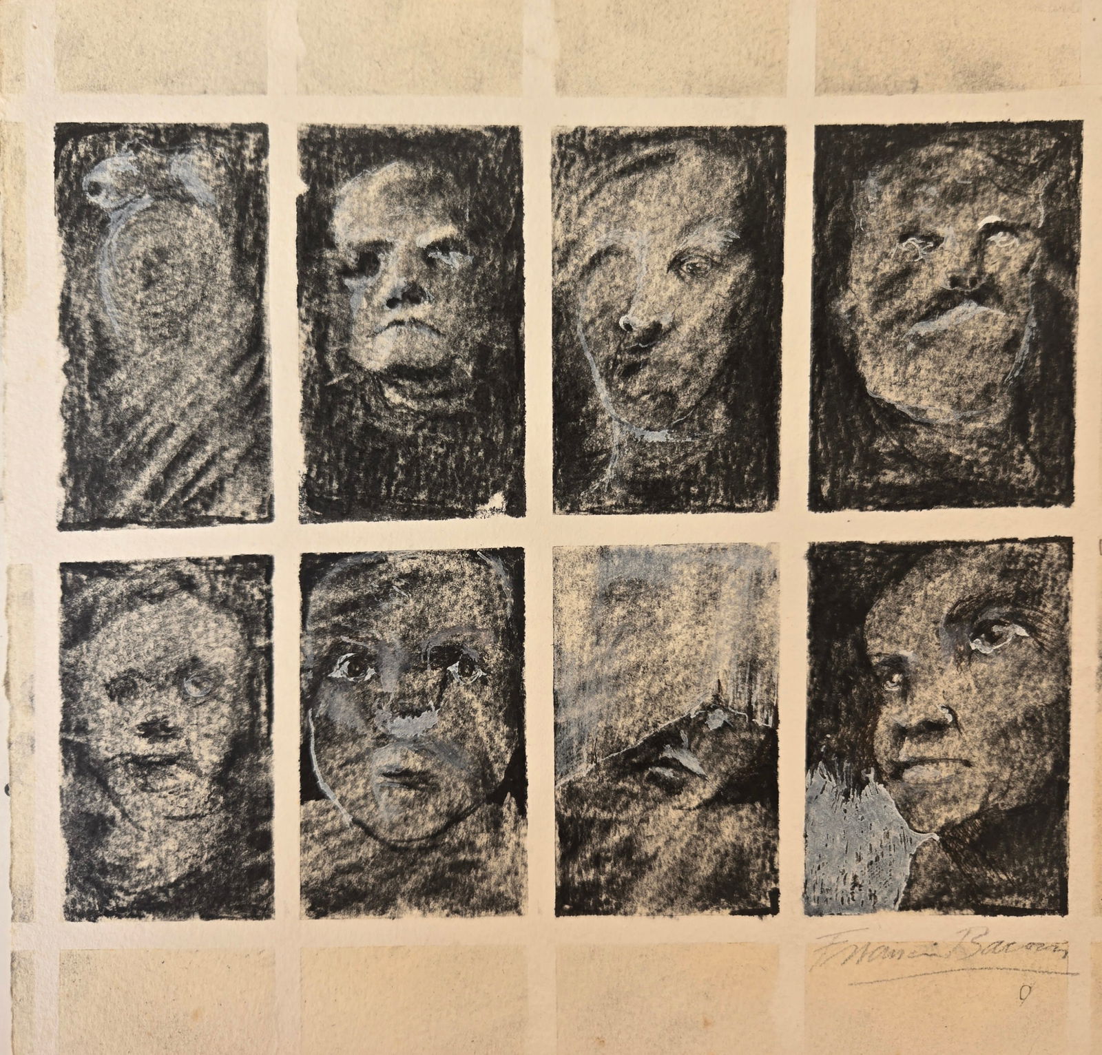 Francis Bacon, Gouache/ Mix-Media on Paper, Irish (1909 - 1992): Born: 1909 - Dublin, Ireland. Died: 1992 - Madrid, Spain. Known for: Surreal, cubist portrait, still life and figure painting, furniture design. Despite his lack of formal art training, Francis Bacon