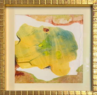 Helen Frankenthaler, Acrylic/Mix-Media on Paper, American (1928 - 2011): Born: 1928 - Manhattan, New York. Died: 2011 - Darien, Connecticut. Known for: Abstract imagery-stain painting. She was born in New York City on December 28, 1928, the third and youngest daughter of a