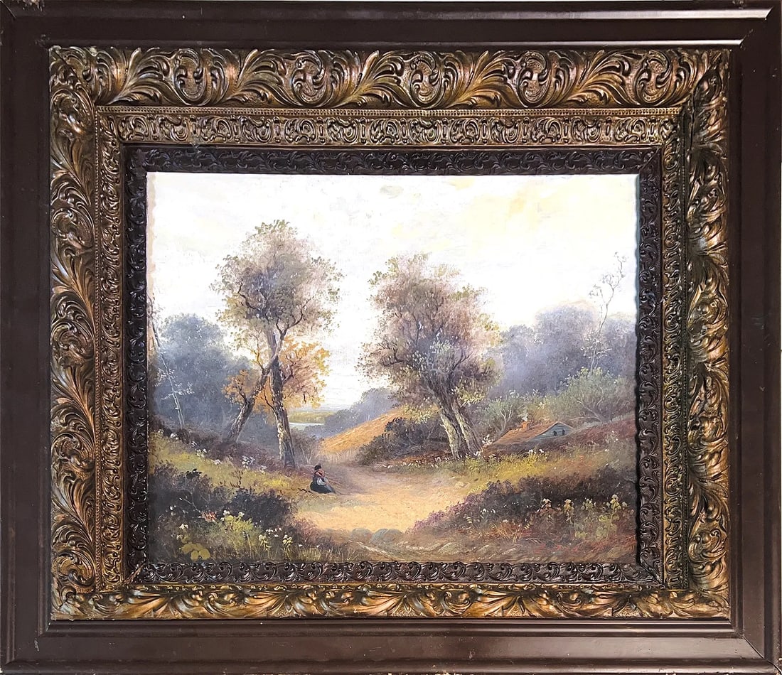 Jules Dupre, Oil on Canvas, French Paintr (1811 - 1889): Born: 1811 - Nantes, France. Died: 1889 - L'Isle-Adam, France. Known for: Barbizon style landscape painting. Jules Dupré (April 5, 1811-October 6, 1889), French painter, was one of the chief members