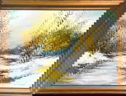 William Lester Stevens, Oil on Canvas, American Painter (1888 - 1969): Born: 1888 - Rockport, Massachusetts. Died: 1969 - Springfield, Massachusetts. Known for: Landscape, marine, genre and still life painting, teaching. Born in Rockport, Massachusetts, impressionist pai