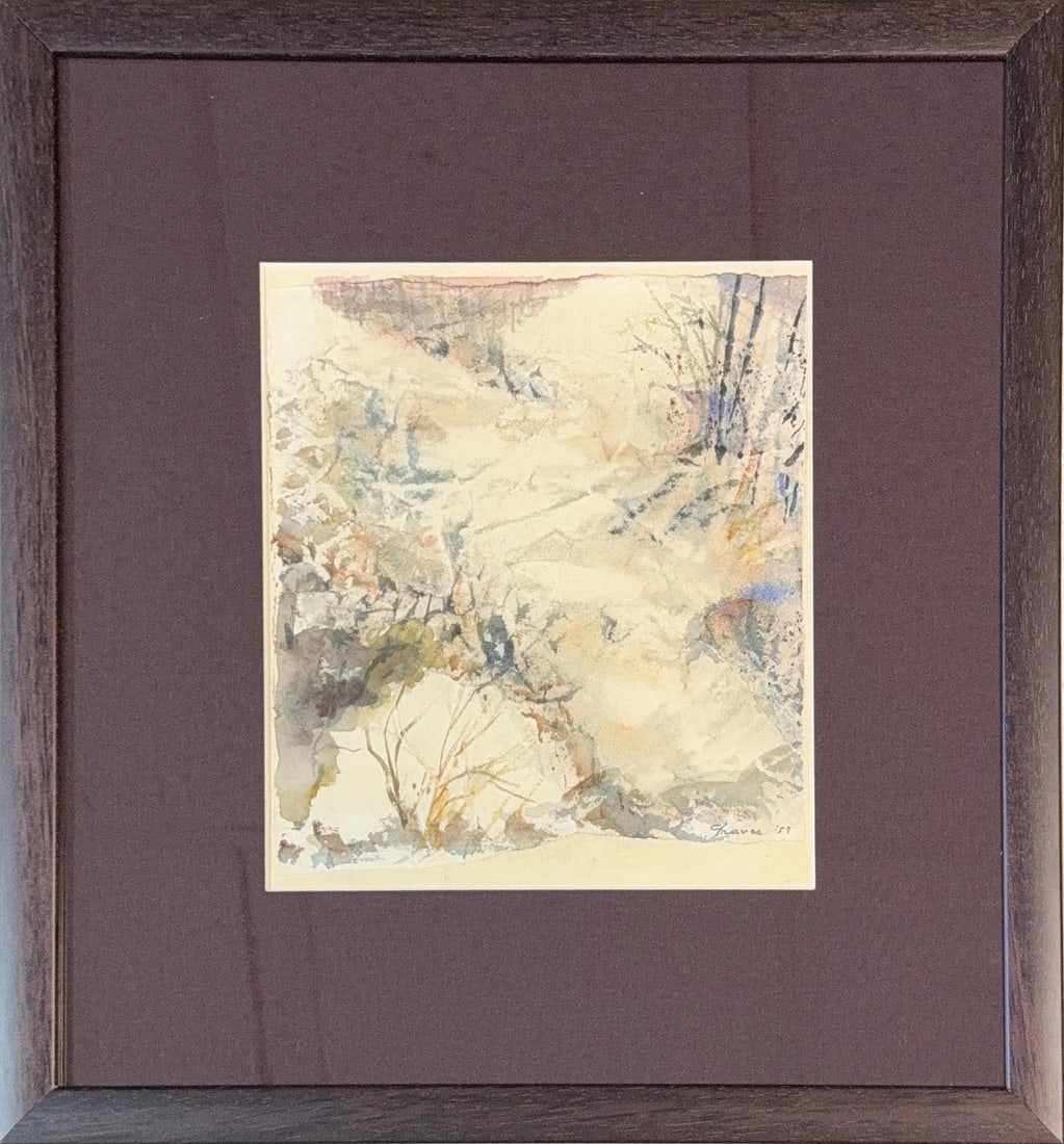 Morris Graves, Watercolor/Mix-Media on Paper, American (1910 - 2001): Born: 1910 - Fox Valley, Oregon. Died: 2001 - Loleta, California. Known for: Abstract, symbolic painting-birds, still life, insects and animals. Name variants: Maurice Cole Graves. Born in Fox Valley,