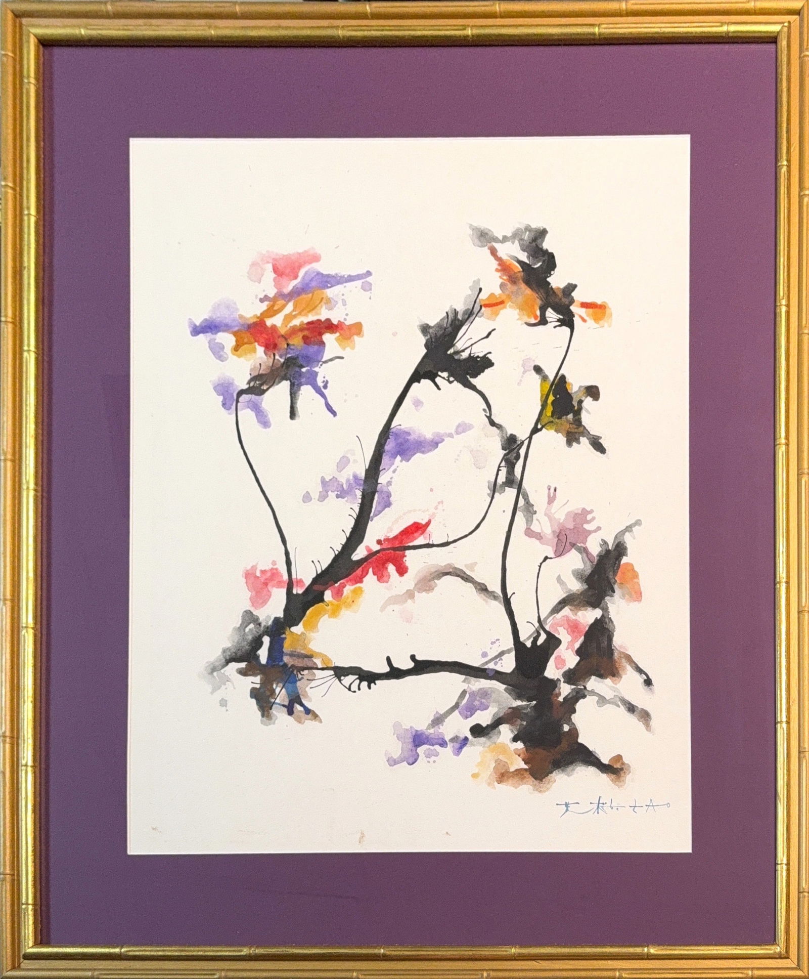 Zao Wou Ki, Watercolor on Card Board, Chinese-French Painter (1920 - 2013) (1 of 6)