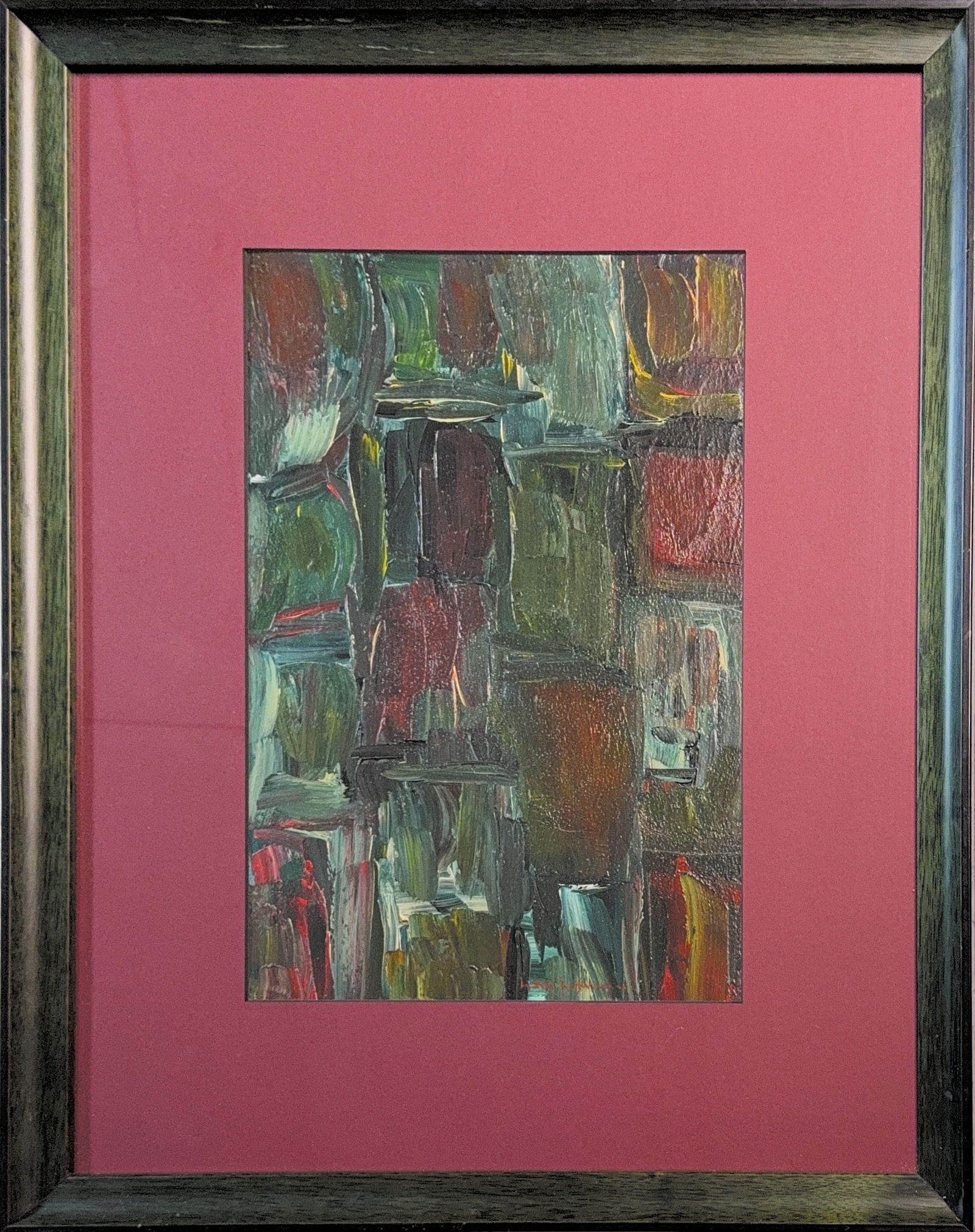 Hans Hofmann, Oil on Wood Board, German (1880 - 1966): KEYWORDS: German, Colorful, European, Mysterious, Collage, Modernist, Abstract. One of the most vital artists and influential teachers of his time, Hans Hofmann is distinguished for bringing about a s