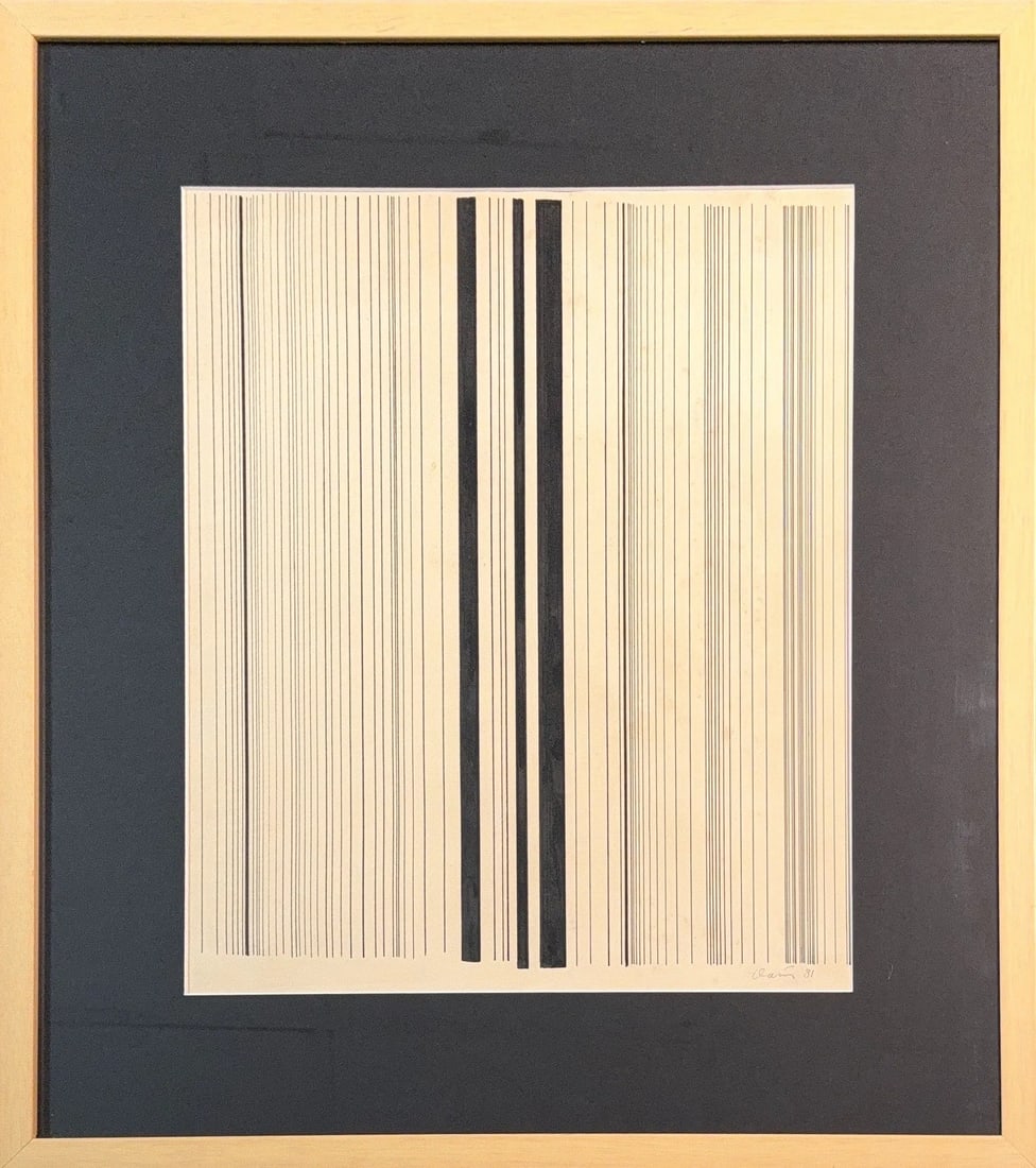 Gene B Davis, Ink/Gouache on Paper, American (1920 - 1985) (1 of 6)