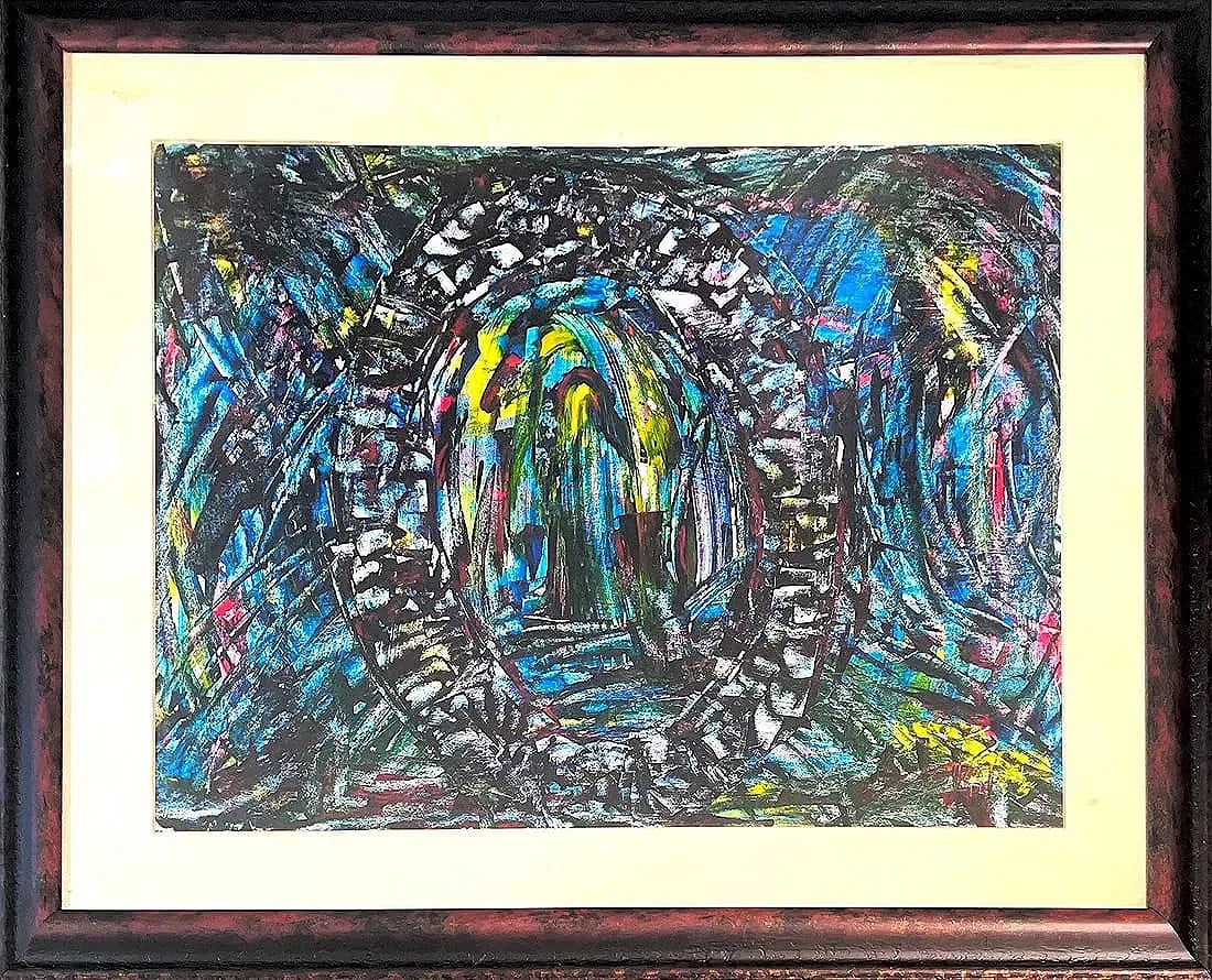 Alan Davie, Acrylic/Mix-Media on Hard Card Board, Scottish (1920 - 2014) (1 of 6)