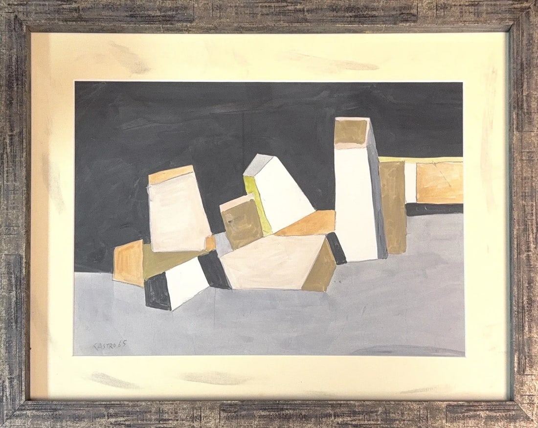 Sergio de Castro, Mix-Media on Card Board, Argentine-French (1922 - 2012) (1 of 5)