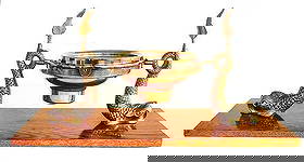 Antique D. Baker, Boston, Compass Twin Dolphin Display: Antique D. Baker, Boston, Compass Twin Dolphin Display. PRESENTED is an interesting antique compass made by the American instrument maker, D. Baker of Boston. It has been mounted in an elaborate prese