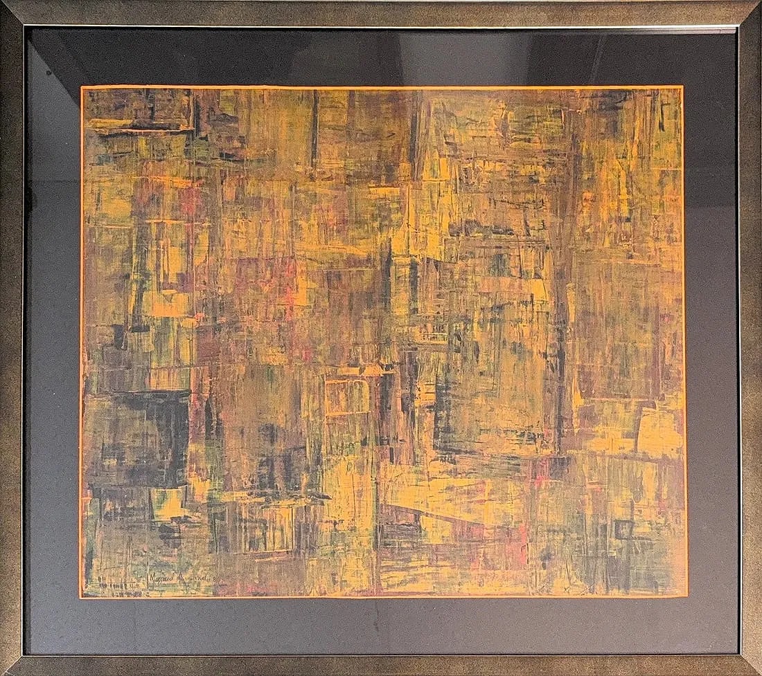 Massoud Arabshahi, Acrylic/Mix-Media on Paper, Iranian (1935 - 2019): KEYWORDS: Expressionist, Heavily, Texture, Surface, Layer, Impasto, Techniques. Born: 1935 - Tehran, Iran. Died: 2019. Known for: Painting, sculpture, and architectural relief. Massoud Arabshahi (Pers