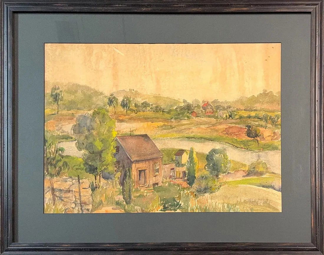 Bror Nordfeldt, Watercolor on Cardboard, Swiss (1878 - 1955) (1 of 7)