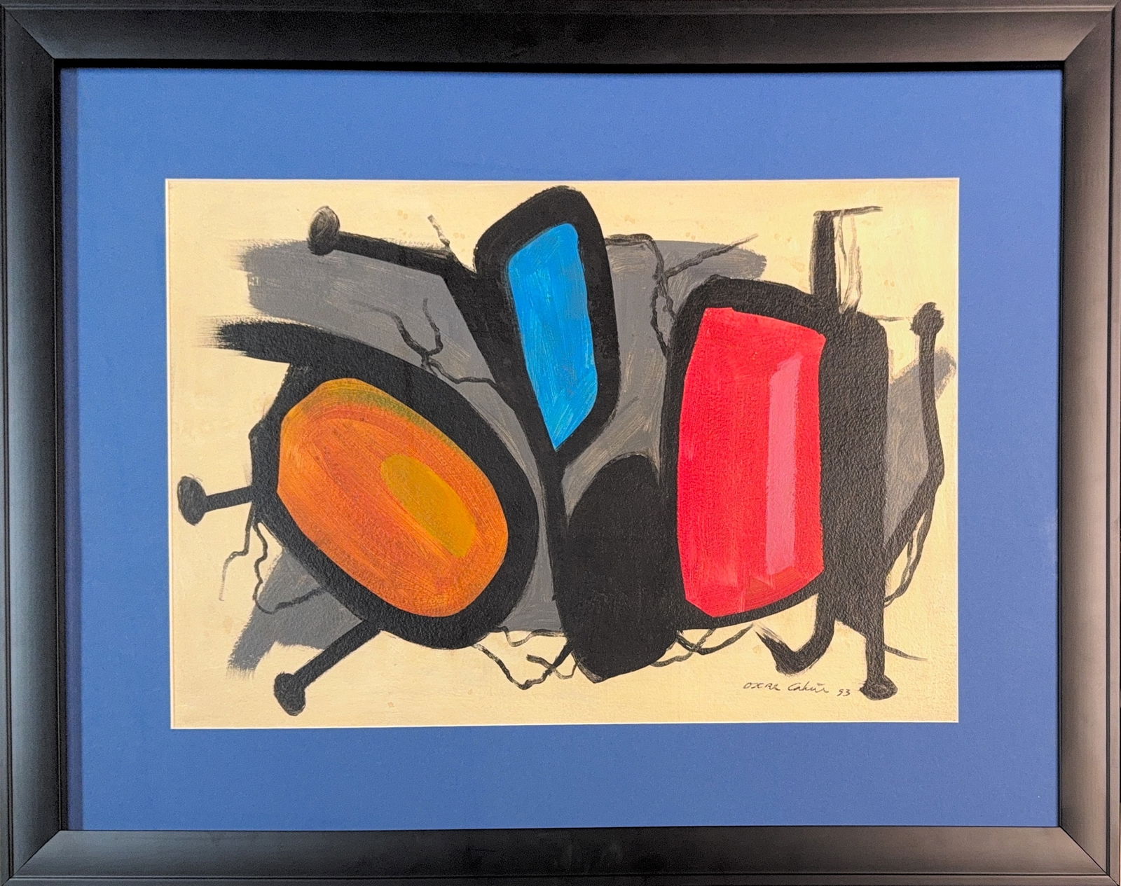 Oscar Cahen, Acrylic/Mix-Media on Cardboard, Danish (1916 - 1956) (1 of 7)