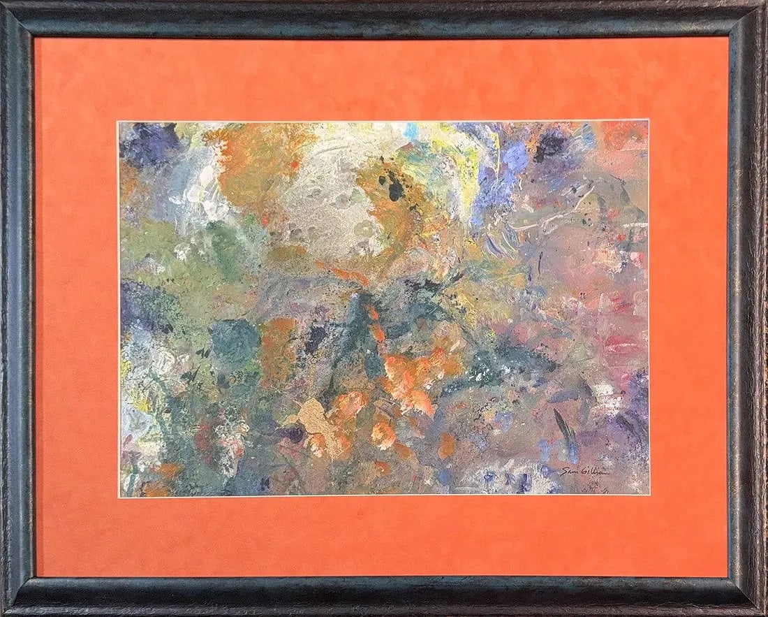 Robert William Wood, Pastel on Cardboard, English (1889 - 1979): KEYWORDS: Custom Frame, Pastel, Landscape, Trees, Grass, Sunset, River, Lake. Born: 1889 - Sandgate, Kent, England. Died: 1979 - Bishop, California. Known for: Landscape, coastal view and still life p