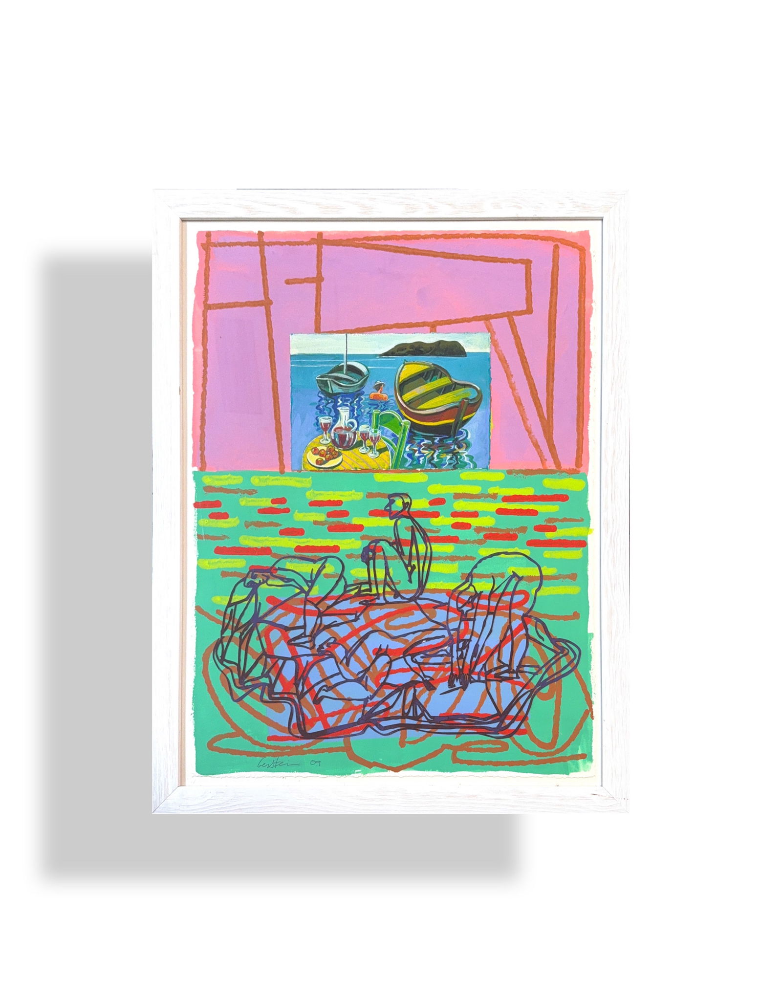 David (Dudu) Gerstein, Gouache/Mix-Media/Collage, Israeli (1944 - Ongoing) (1 of 10)