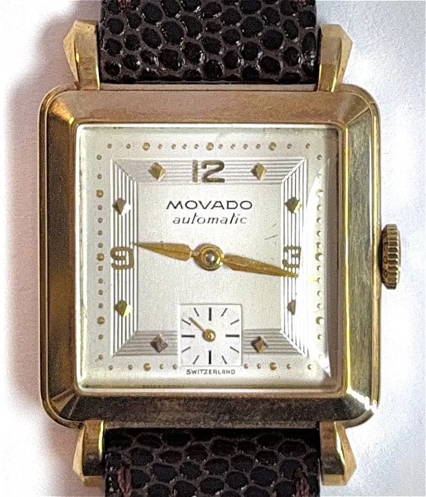 14K GOLD Movado Art Deco From 1950s Automatic Watch (1 of 5)