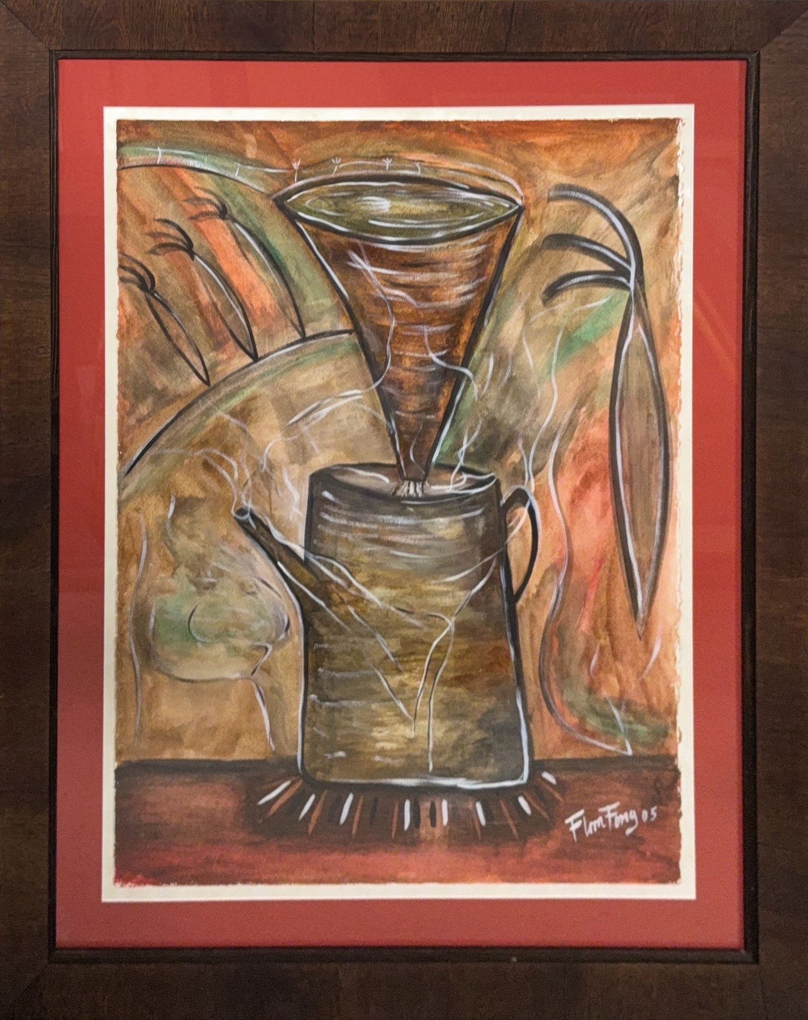 Flora Fong, Watercolor on artist paper, Cuban (1949 - Ongoing): Flora Fong García (born November 8, 1949, in Camagüey, Cuba) is a renowned contemporary Cuban artist and educator, celebrated for blending her Chinese heritage with the vibrant culture and landscape