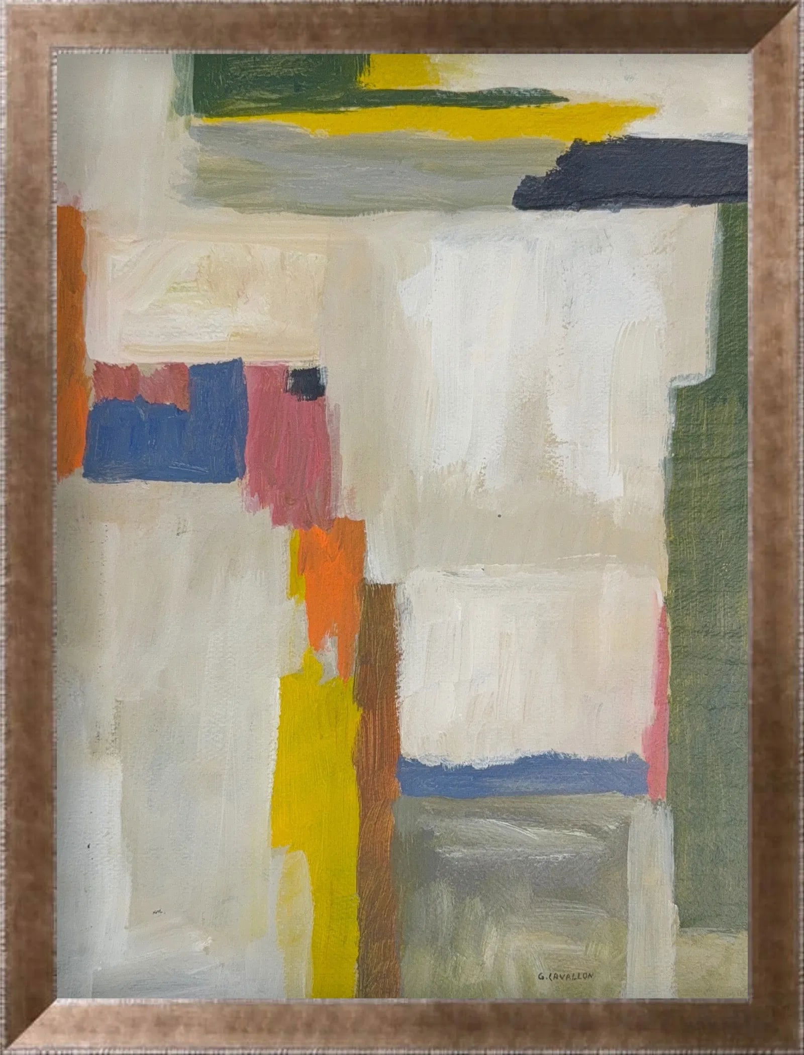 Giorgio Cavallon, Oil/Acrylic/Mix-Media on Paper , Italian (1904 - 1989) (1 of 9)