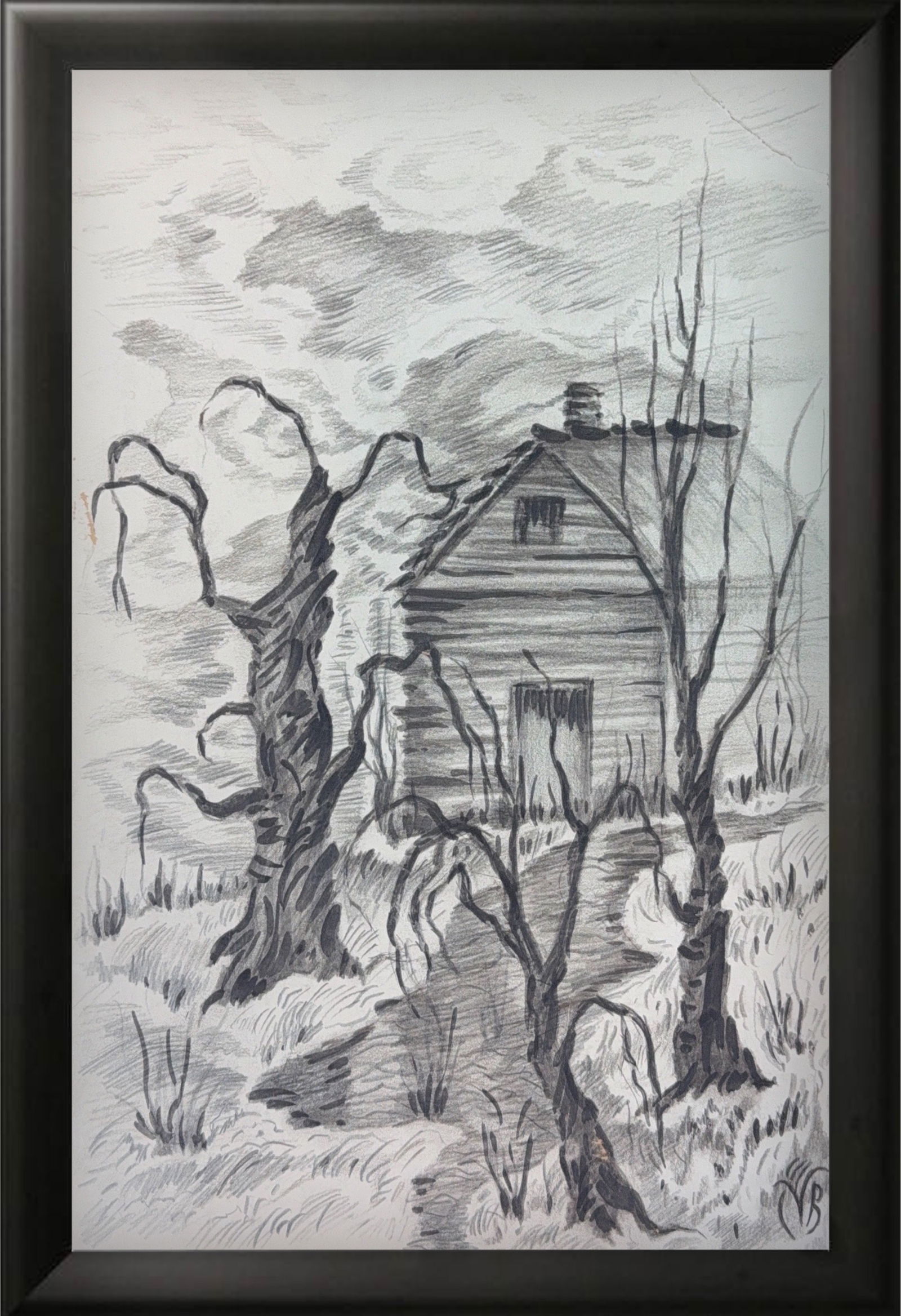 Charles Burchfield, Graphite/Mix-Media on Cardboard, American (1893 - 1967) (1 of 7)