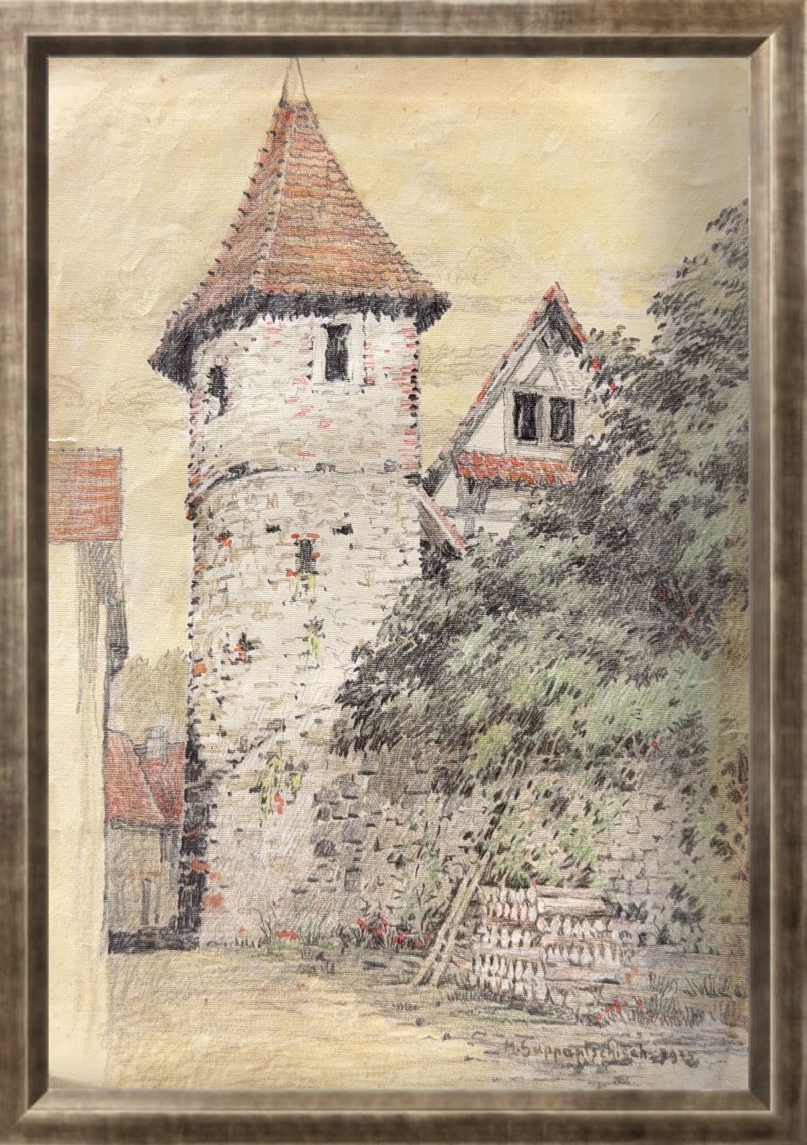 Maximilian Suppantschitsch, Watercolor/Pencil on Paper, Italian (1865 - 1953) (1 of 8)