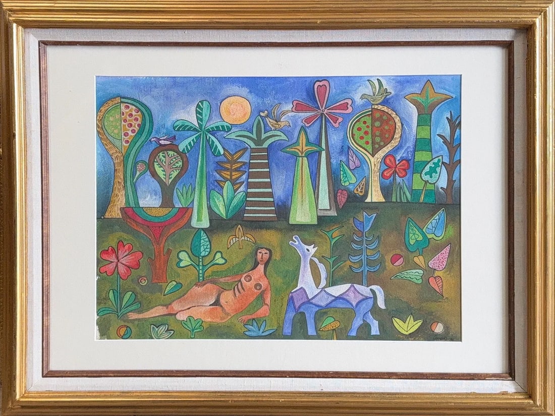 Mario Carreno, Mix-Media on Paper, Cuban Painter (1913 - 1999) (1 of 7)