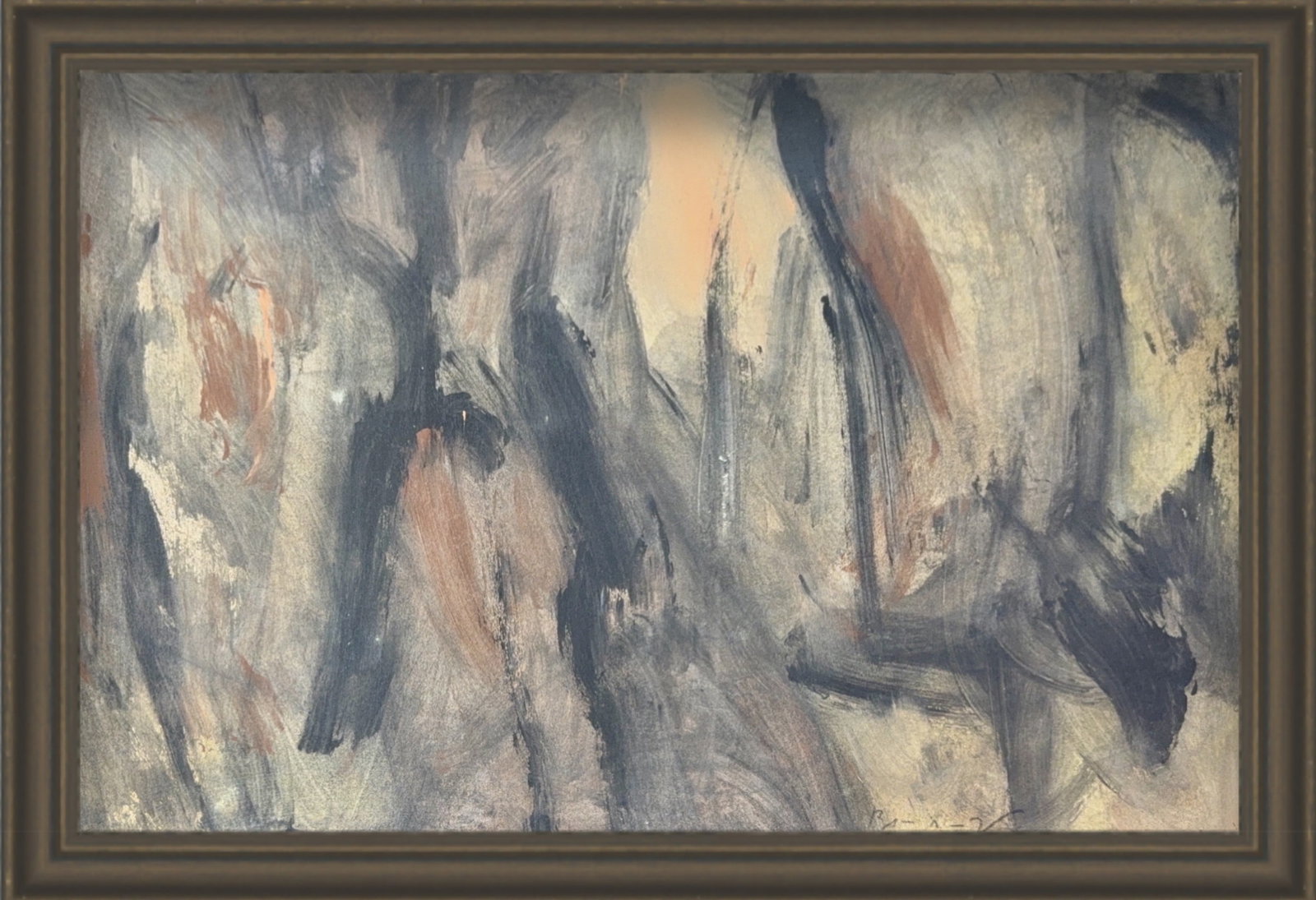 Bram Van Velde, Goauche/Mix-Media on Paper, Dutch (1895 - 1981): KEYWORDS: Abstract, Expressionist, Figurative, Oil, Canvas, Gestural, Güler, Bourgeois, Muted, Dynamic, Atmospheric, Contemporary, Textured, Neutral. 1895 Zoeterwoude, Holland - 1981 Grimaud, France.