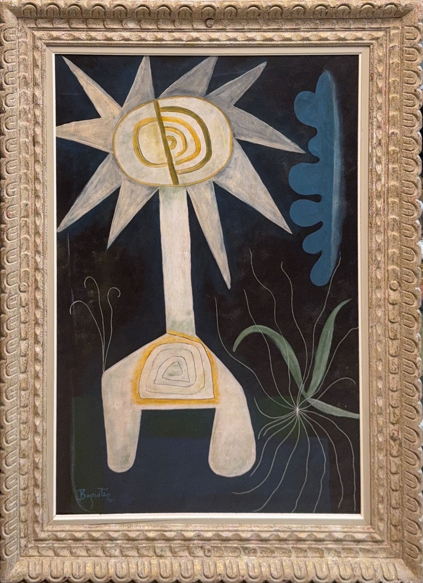 William Baziotes, Acrylic on Canvas, American (1912 - 1963): KEYWORDS: Abstract, Expressionism, Baziotes, Biomorphic, Surrealism, Nocturnal, Celestial, Ethereal, Symbolist, Atmospheric. Born in Pittsburgh, Pennsylvania, and growing up in Reading, Pennsylvania,