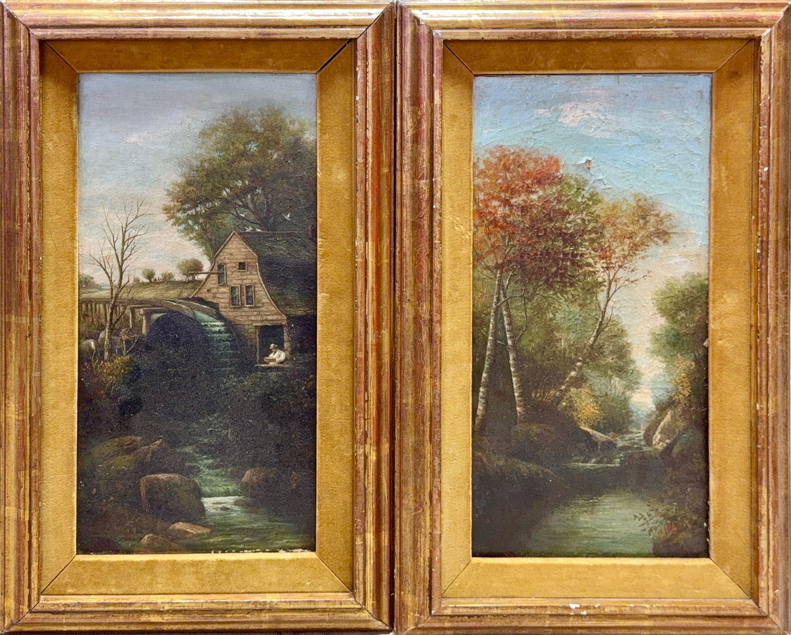 Illegible Signature, Oil on Canvas, SET OF 2 (1 of 15)