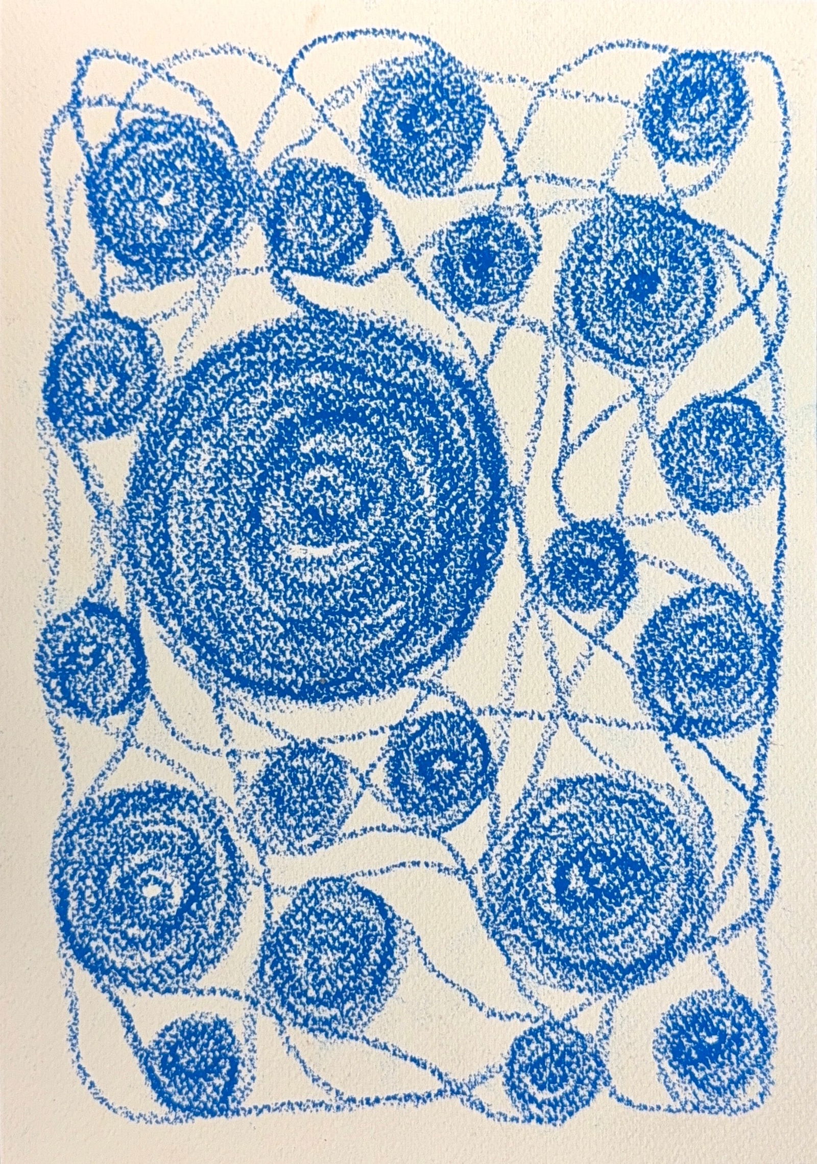 Atsuko Tanaka, Pastel on Cardboard, Japanese (1932 - 2005): Atsuko Tanaka was a pioneering Japanese avant-garde artist. Born in Osaka, on February 10, 1932, she went to several local art schools where she worked in mostly figurative mode. The schools she had a