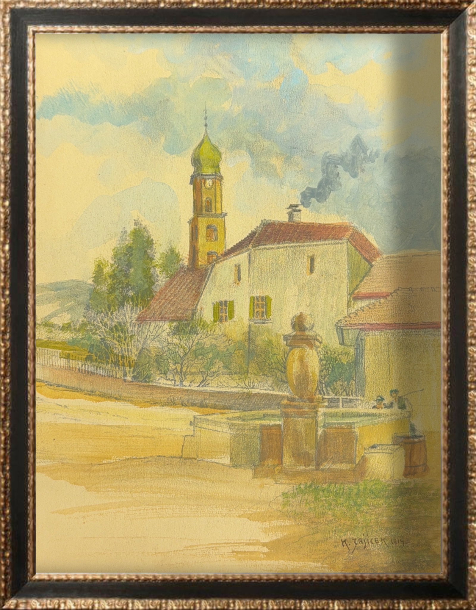 Karl Joseph Richard Zajicek, Watercolor/Pencil on Cardboard, Austrian (1879 - 1945) (1 of 7)