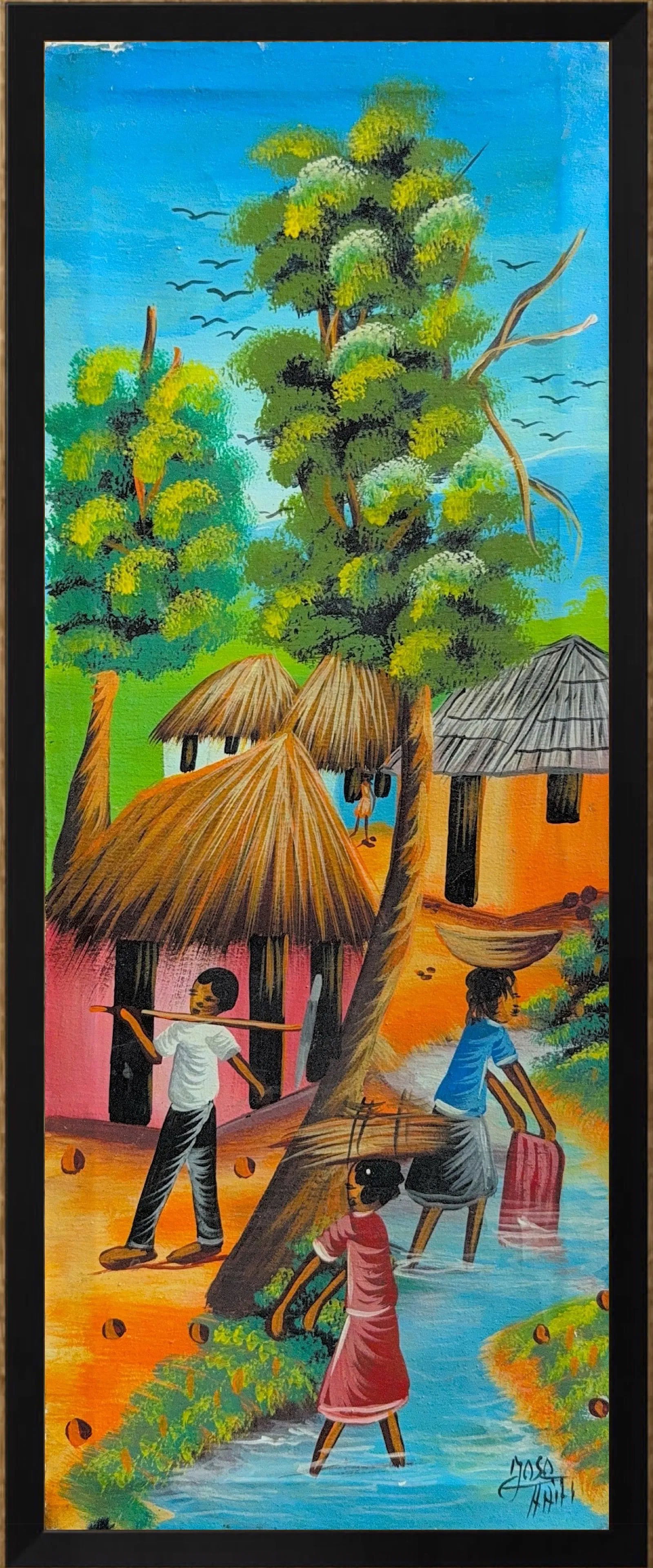 Emmanuel Aurelus, Oil on Canvas, Haitian Folk (1 of 8)