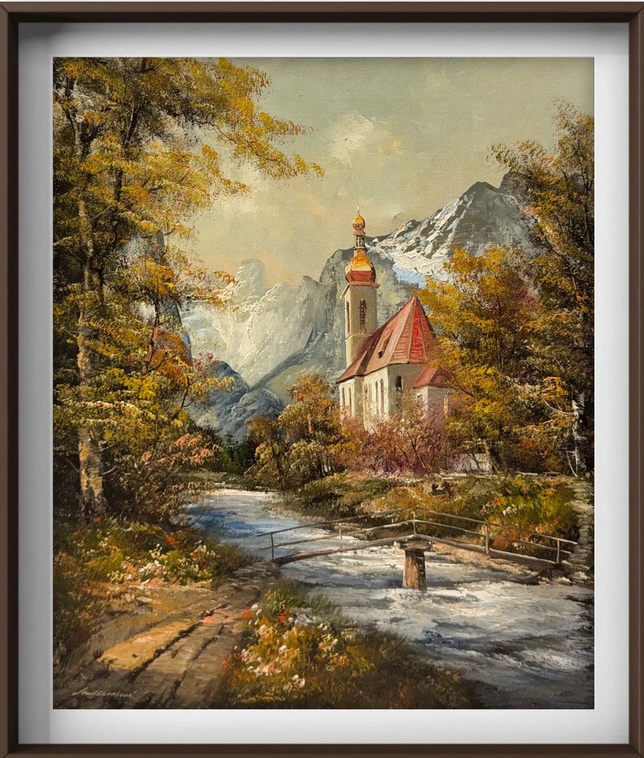 Arnold Grabone, Oil on Canvas, German (1896 - 1982): He was a painter of German impressionism and an art teacher. Because Grabone is not his real surname, sometimes his name appears as Georg Arnold-Graboné. Without the benefit of any additional schooli