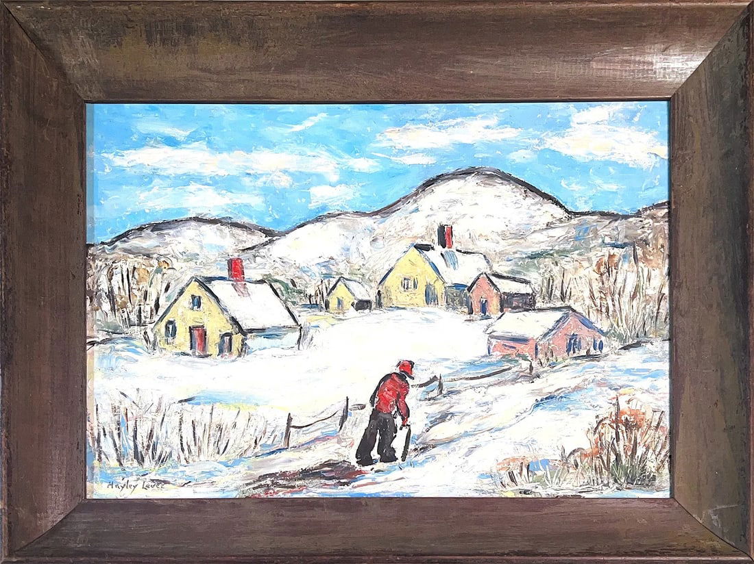 Hayley Lever, Oil on Board, Australian-American Painter (1876 - 1958): Born: 1876 - Adelaide, Australia. Died: 1958 - Mount Vernon, New York. Known for: Post-impressionist marine, landscape painting. Born in Adelaide, Australia, Hayley Lever was known for his town-shore