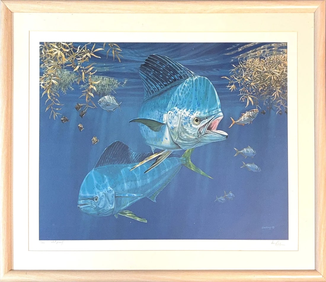 Don Ray, Original Print, American (1958 - On Going): Born: 1958. Known for: Wildlife, marine, sporting and fishing painting. Don Ray is an oil painter whose creativity is tied to his intensive study of the marine environments he portrays. His various me
